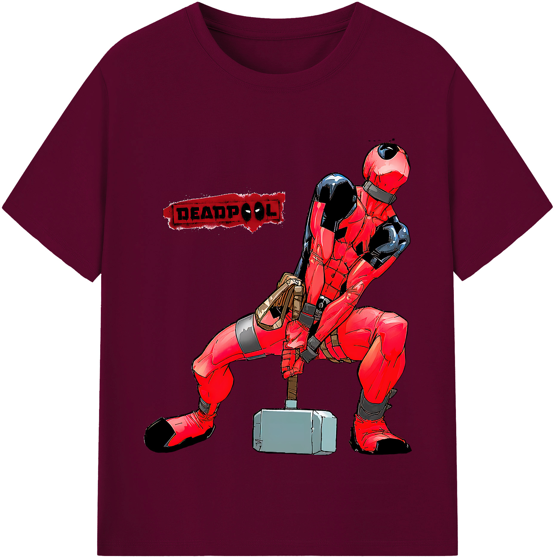 （画像用） Deadpool デッドプール レディースカジュアルプリントTシャツ（綿100％）